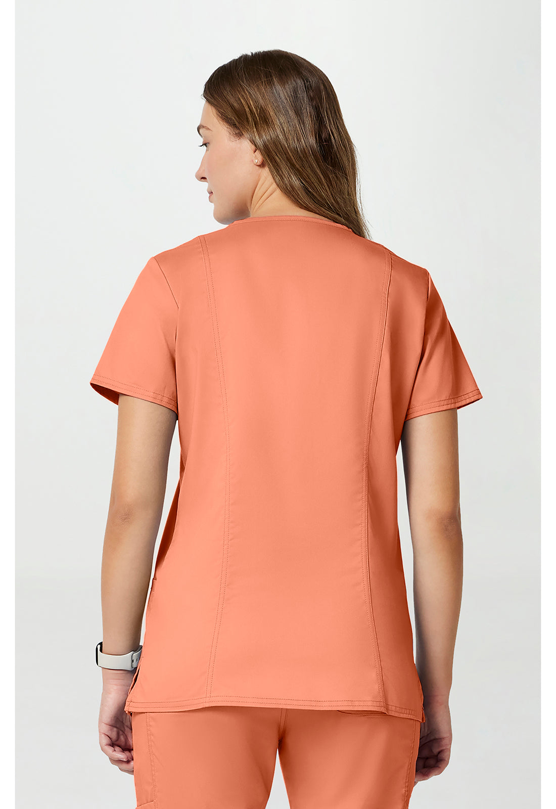 Workwear Revolution WW620 Women's V-Neck Scrub Top Papaya Juice