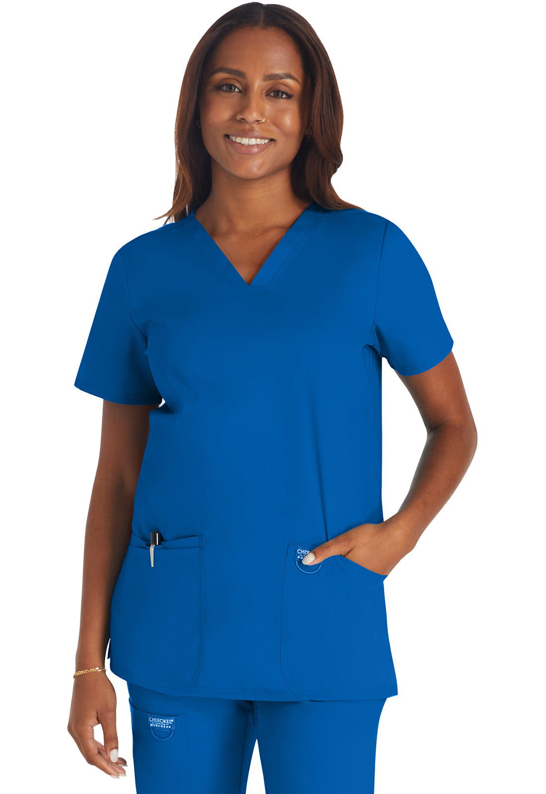 Workwear Revolution WW620 Women's V-Neck Scrub Top Royal