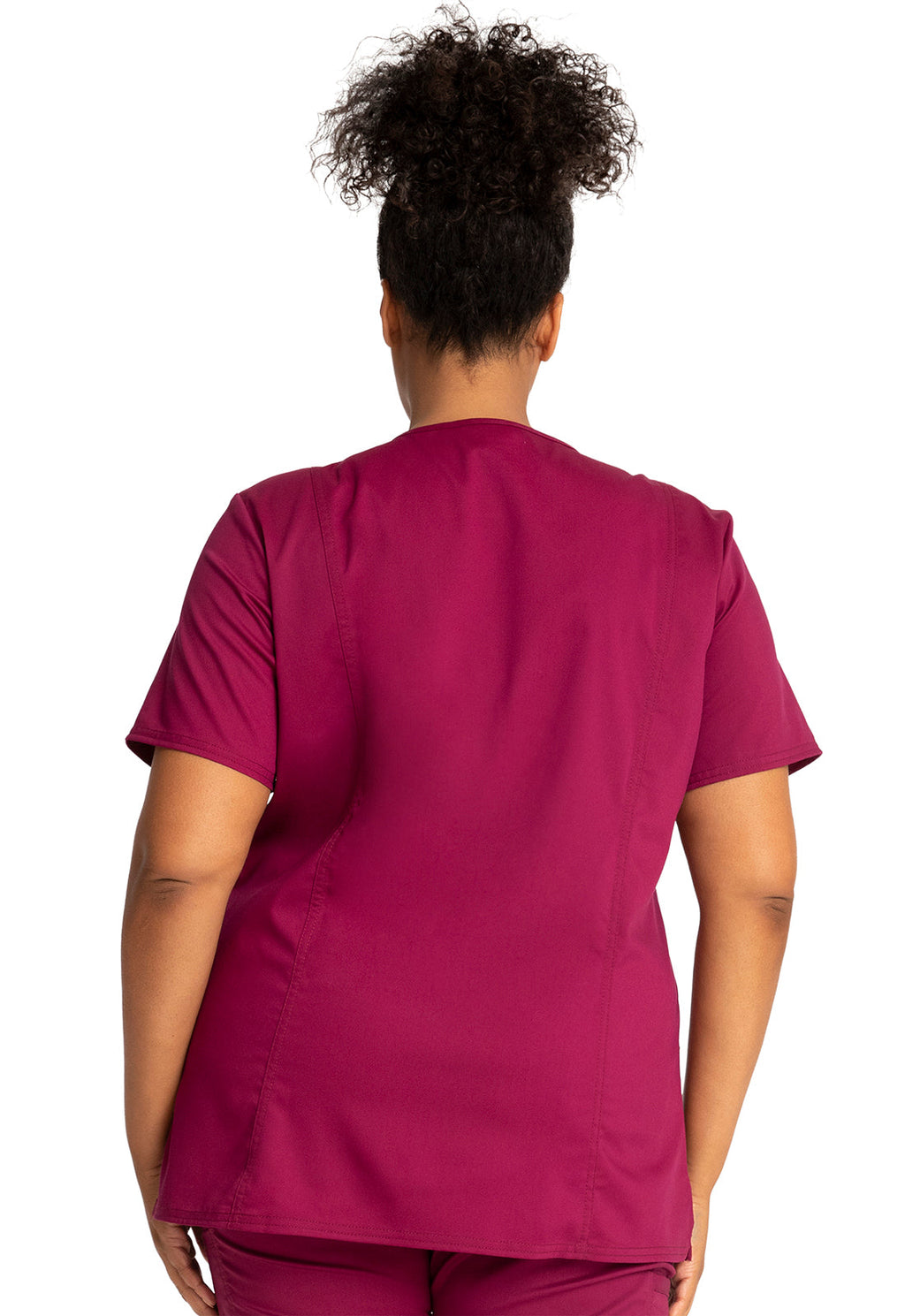 Workwear Revolution WW620 Women's V-Neck Scrub Top Wine