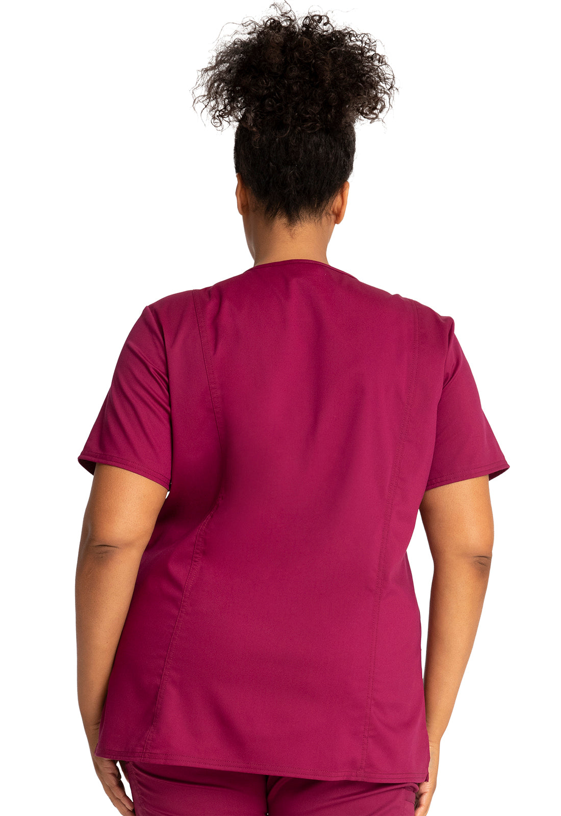 Workwear Revolution WW620 Women's V-Neck Scrub Top Wine