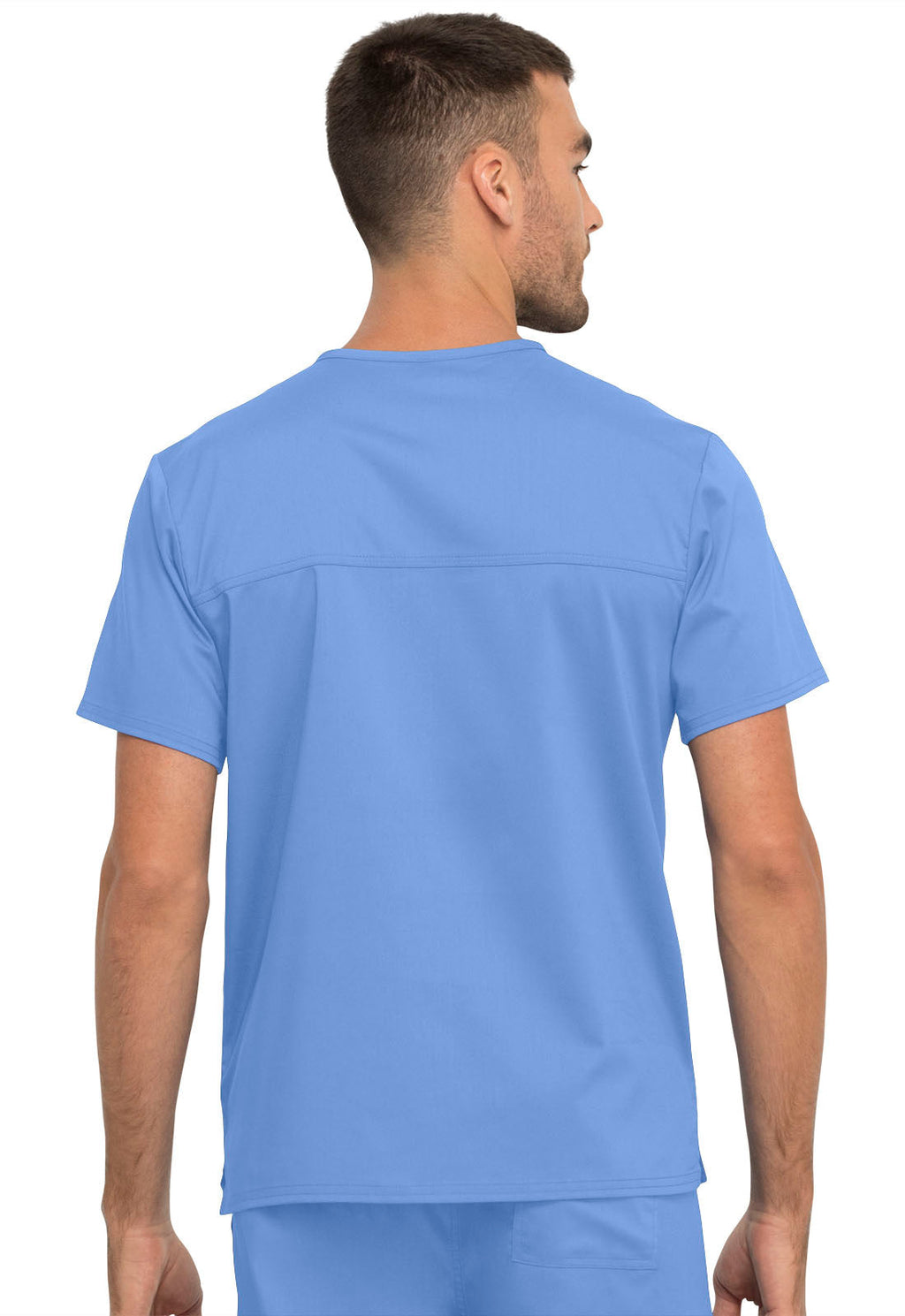 Workwear Revolution WW625 Unisex Unisex 1 Pocket Tuckable V-Neck Scrub Top Ciel Blue