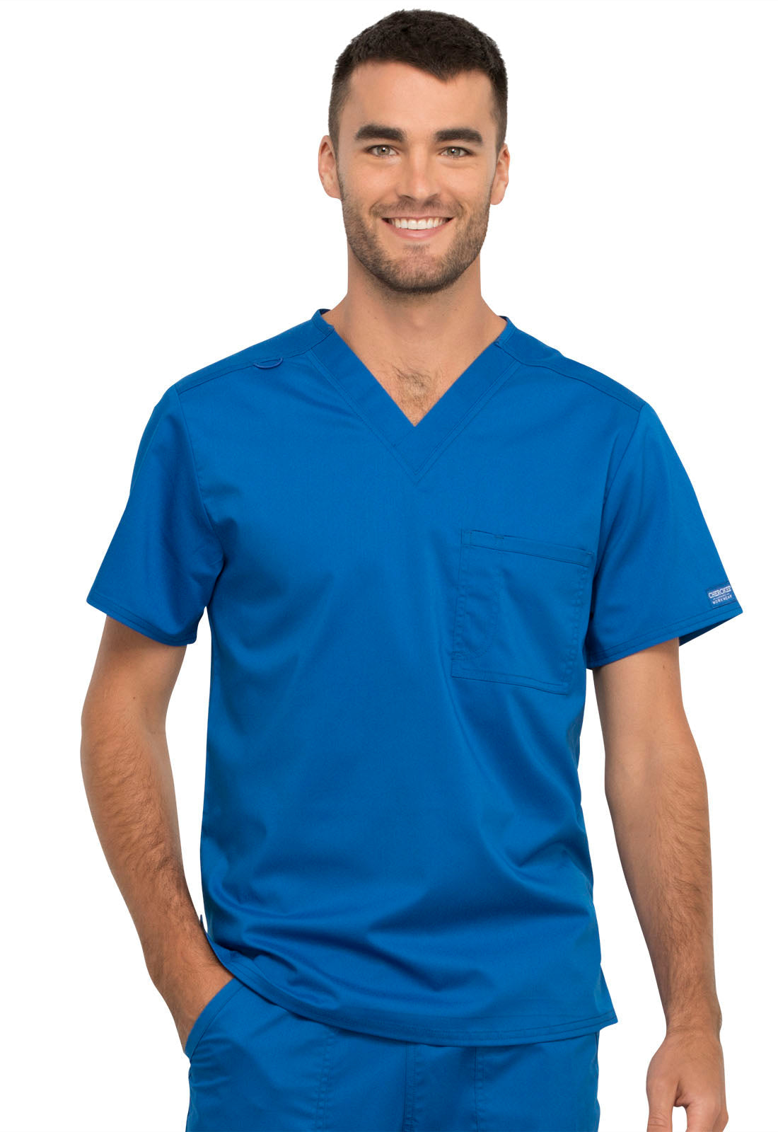 Workwear Revolution WW625 Unisex Unisex 1 Pocket Tuckable V-Neck Scrub Top Royal