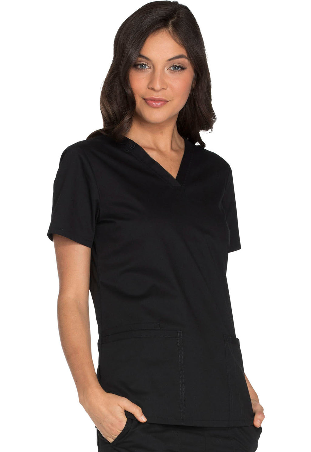 Core Stretch WW630 V-Neck Top Black