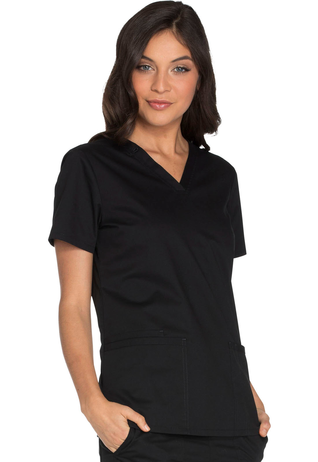 Core Stretch WW630 V-Neck Top Black