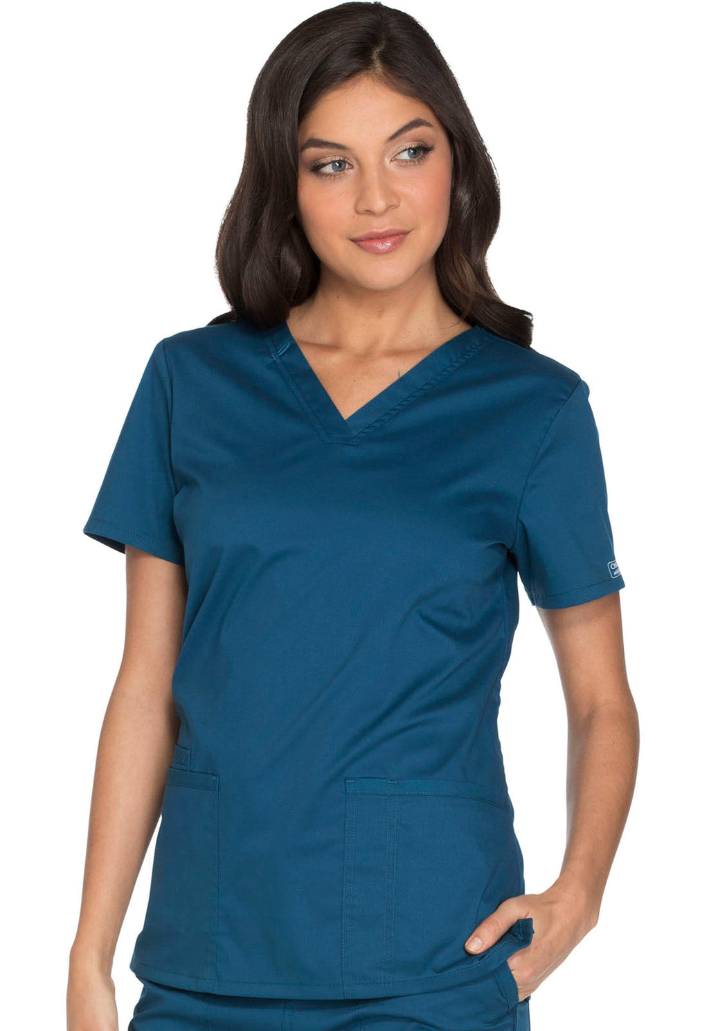 Core Stretch WW630 V-Neck Top Caribbean Blue