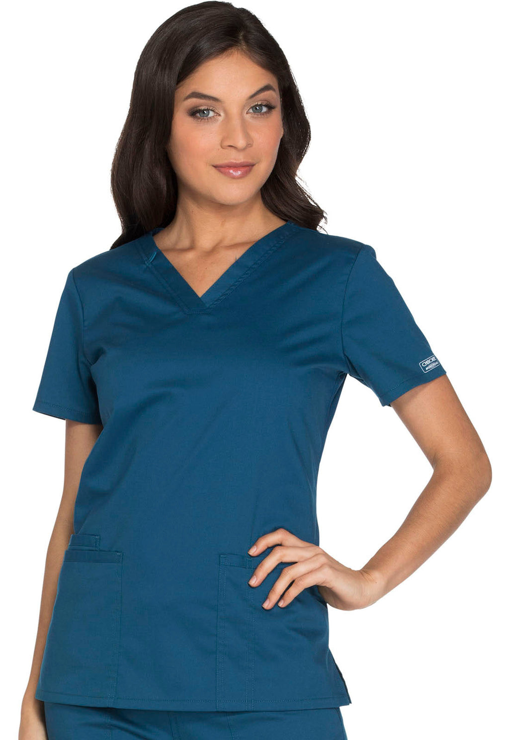 Core Stretch WW630 V-Neck Top Caribbean Blue