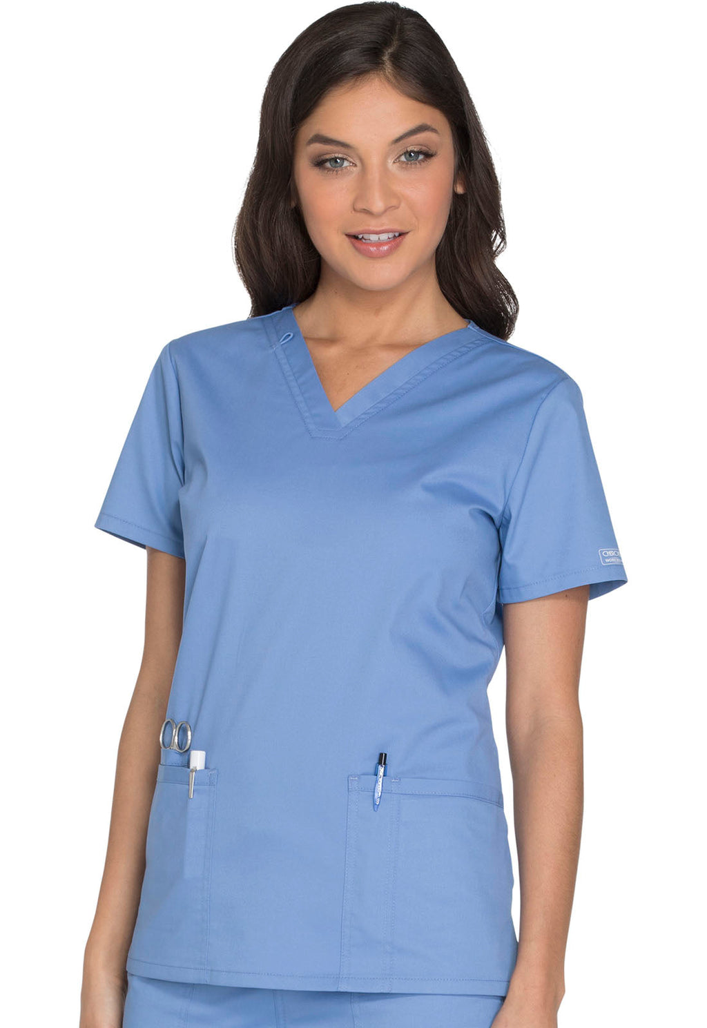 Core Stretch WW630 V-Neck Top Ciel