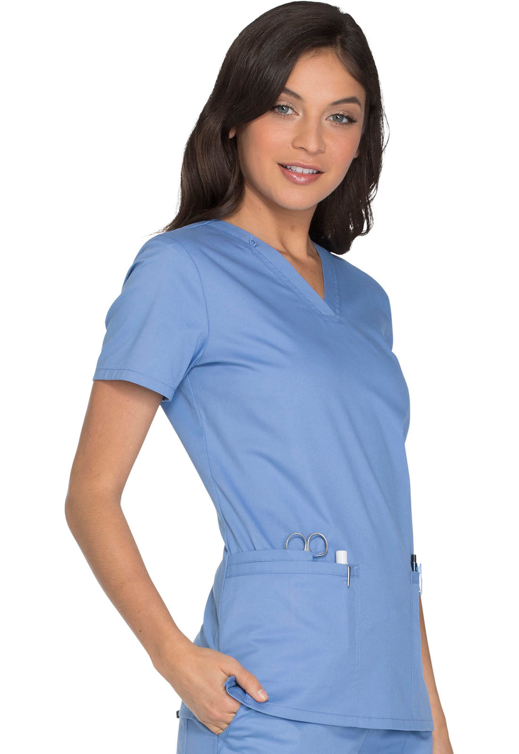 Core Stretch WW630 V-Neck Top Ciel