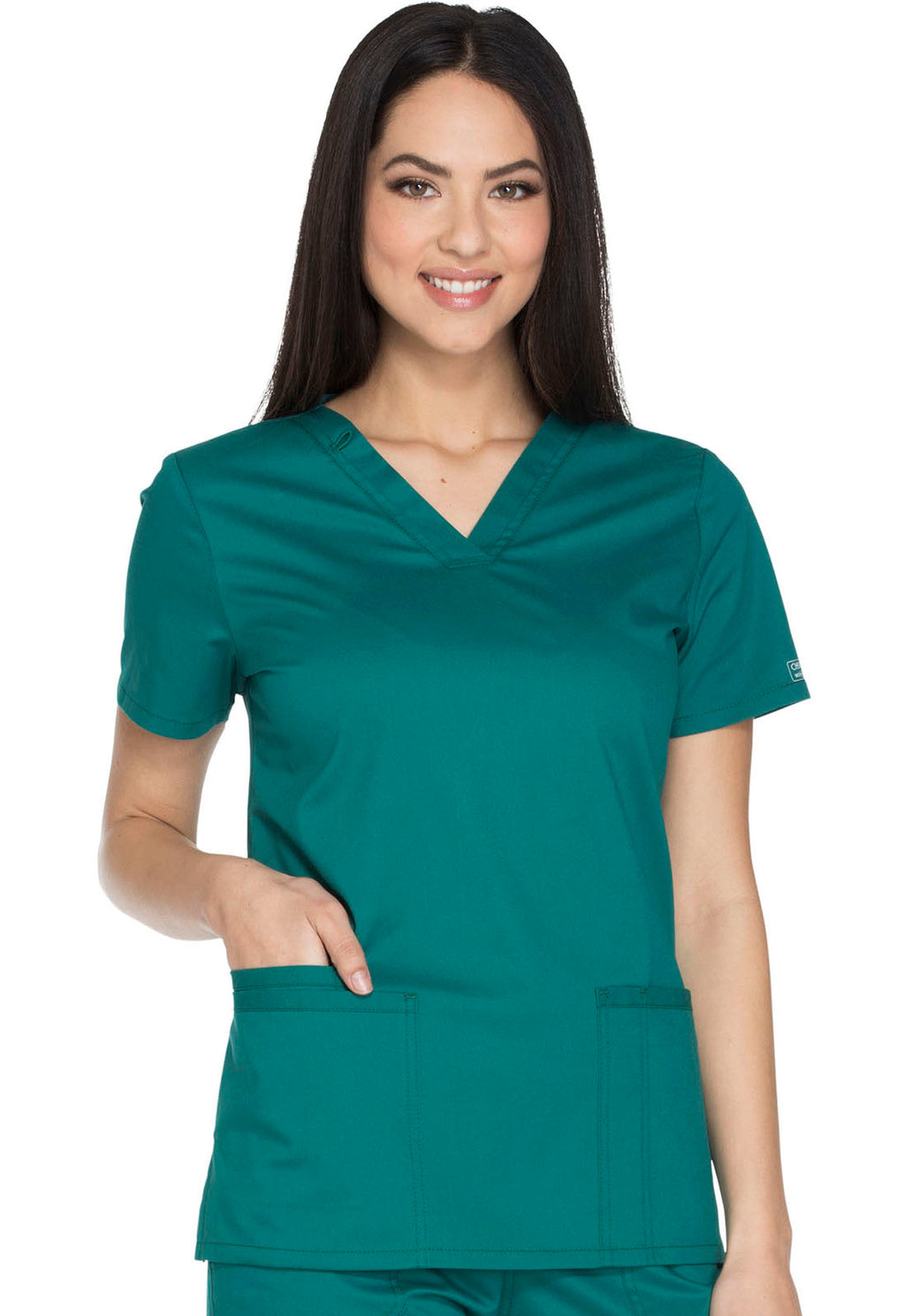 Core Stretch WW630 V-Neck Top Hunter Green