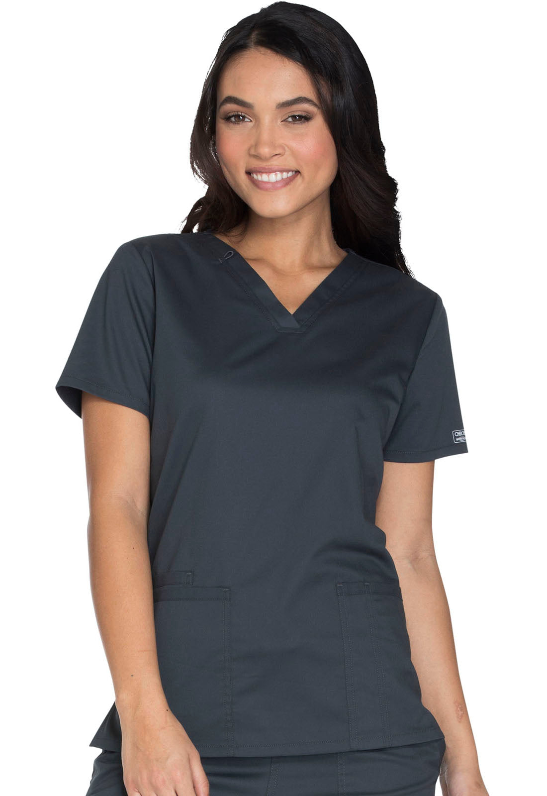 Core Stretch WW630 V-Neck Top Pewter