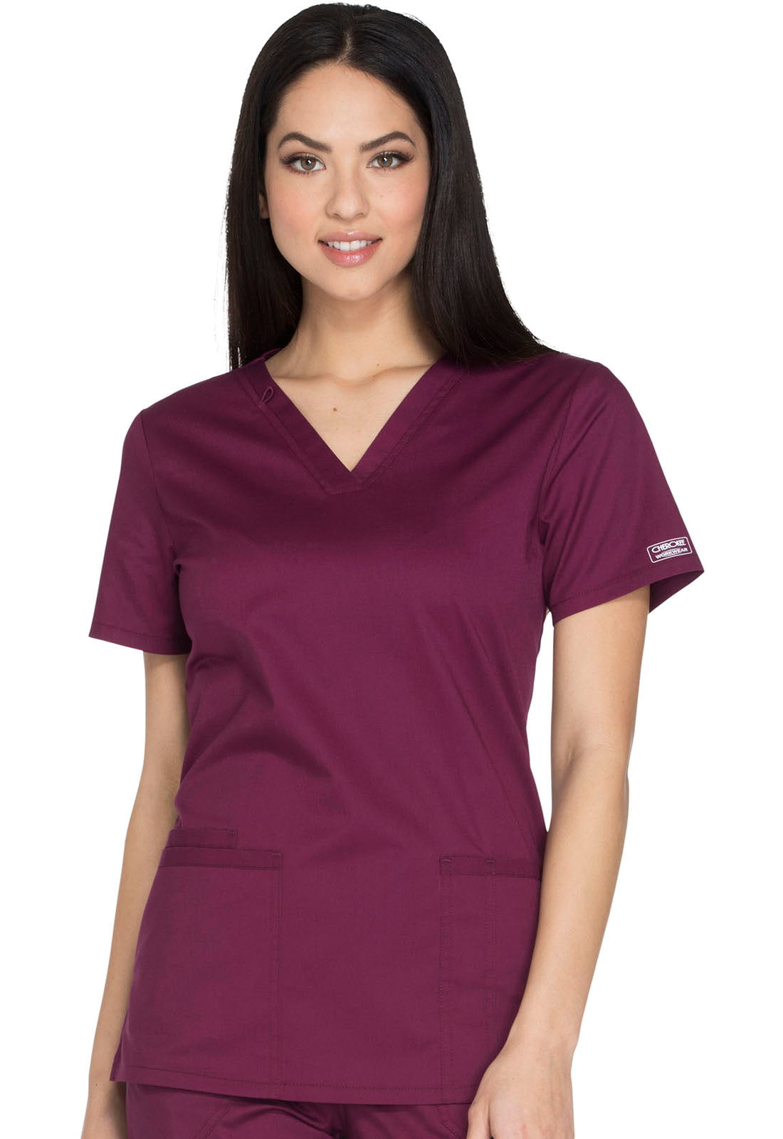Core Stretch WW630 V-Neck Top Wine
