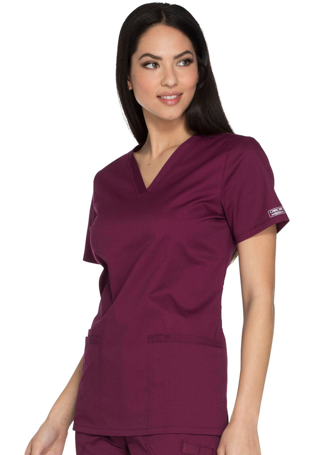 Core Stretch WW630 V-Neck Top Wine