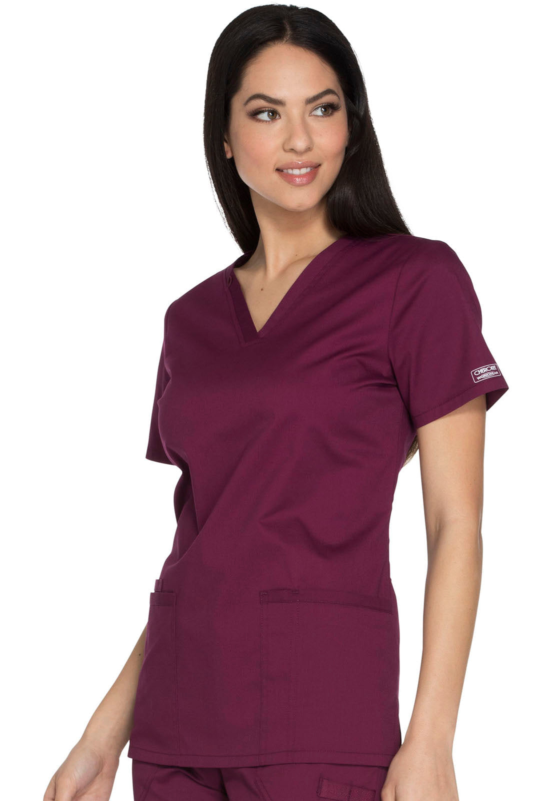Core Stretch WW630 V-Neck Top Wine