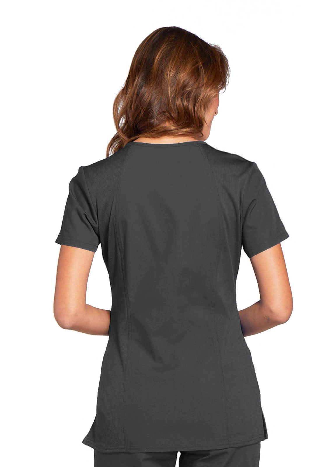 Workwear Originals WW645 Women's V-Neck Scrub Top Pewter
