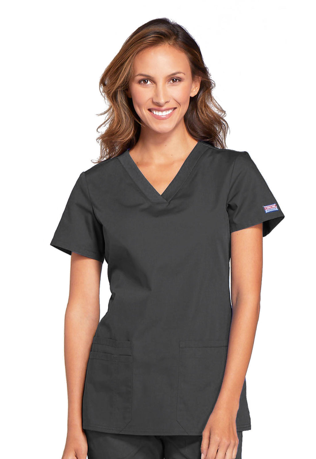 Workwear Originals WW645 Women's V-Neck Scrub Top Pewter