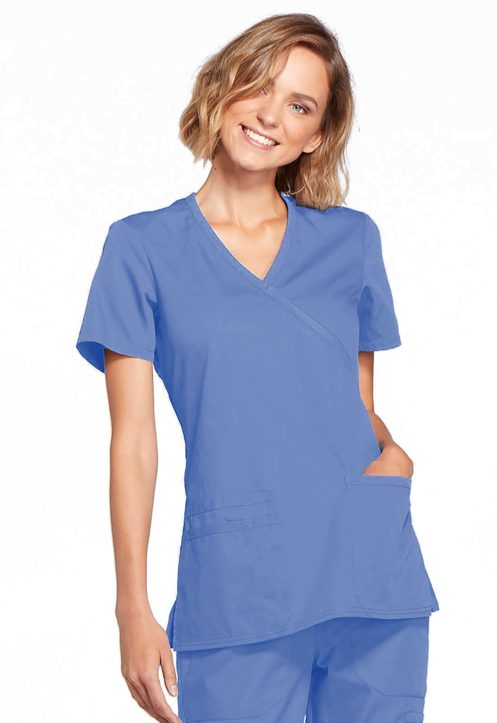 Originals WW650 Mock Wrap Top Ciel