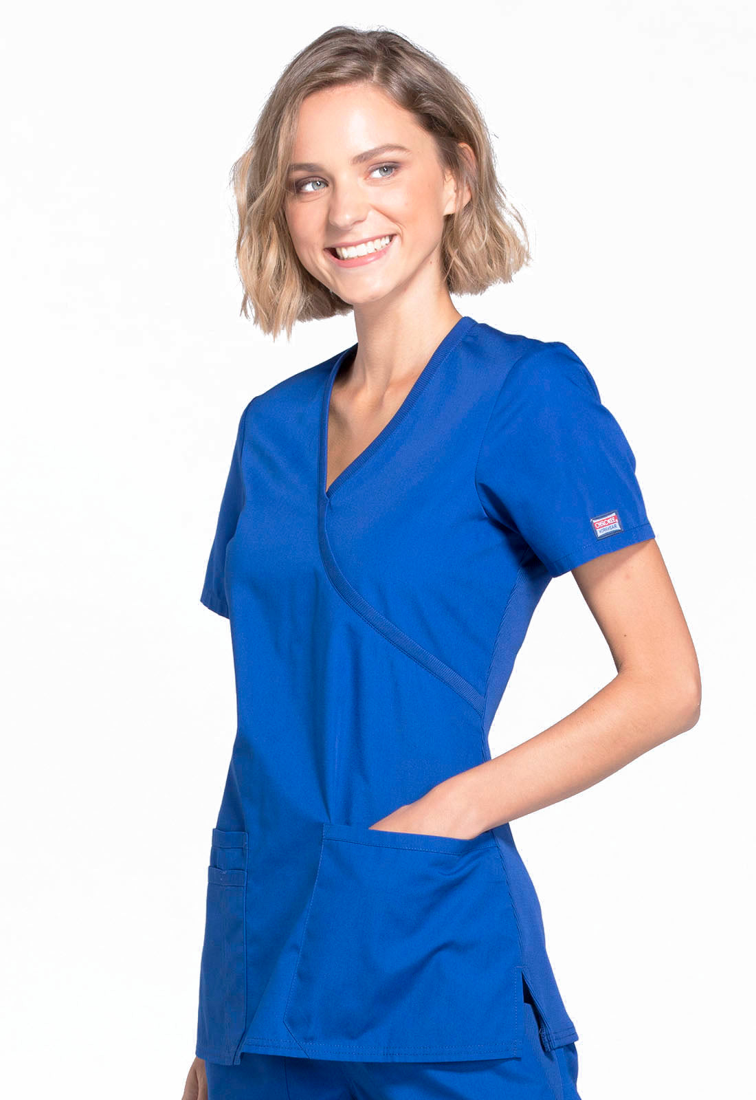 Originals WW650 Mock Wrap Top Galaxy Blue