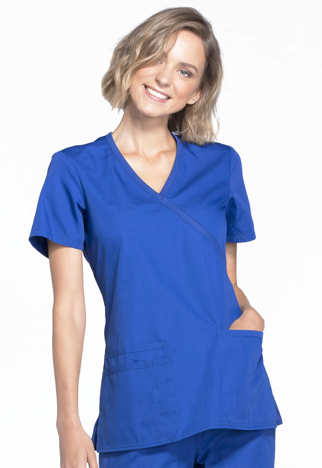 Originals WW650 Mock Wrap Top Galaxy Blue