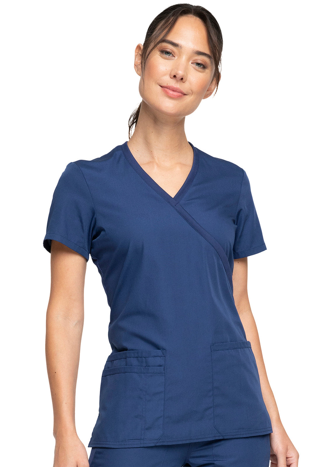 Originals WW650 Mock Wrap Top Navy