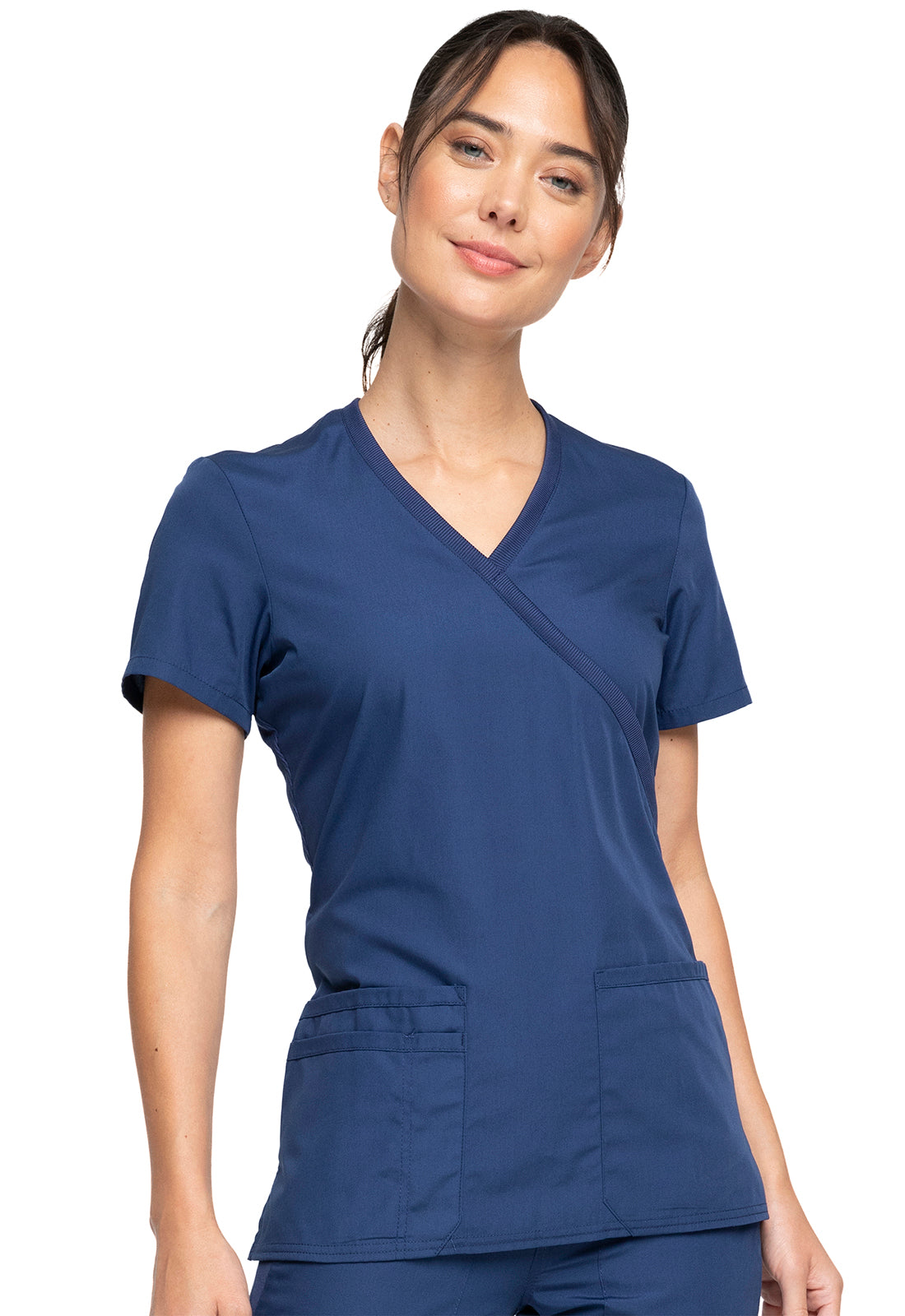Originals WW650 Mock Wrap Top Navy