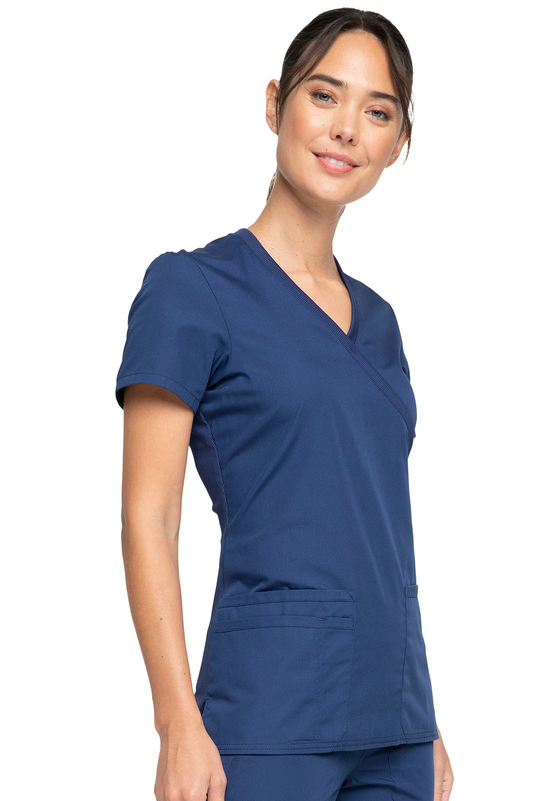 Originals WW650 Mock Wrap Top Navy