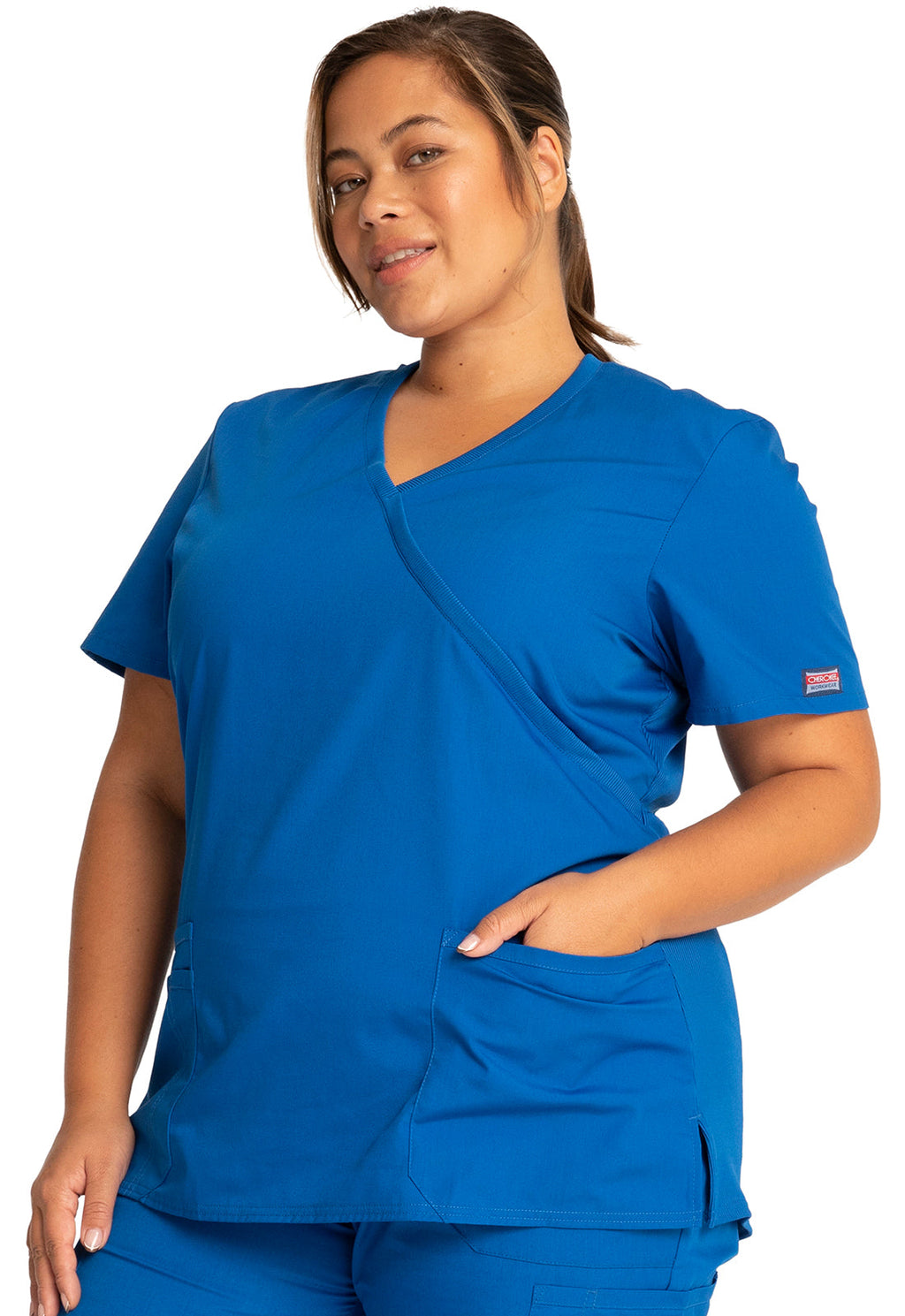 Originals WW650 Mock Wrap Top Royal