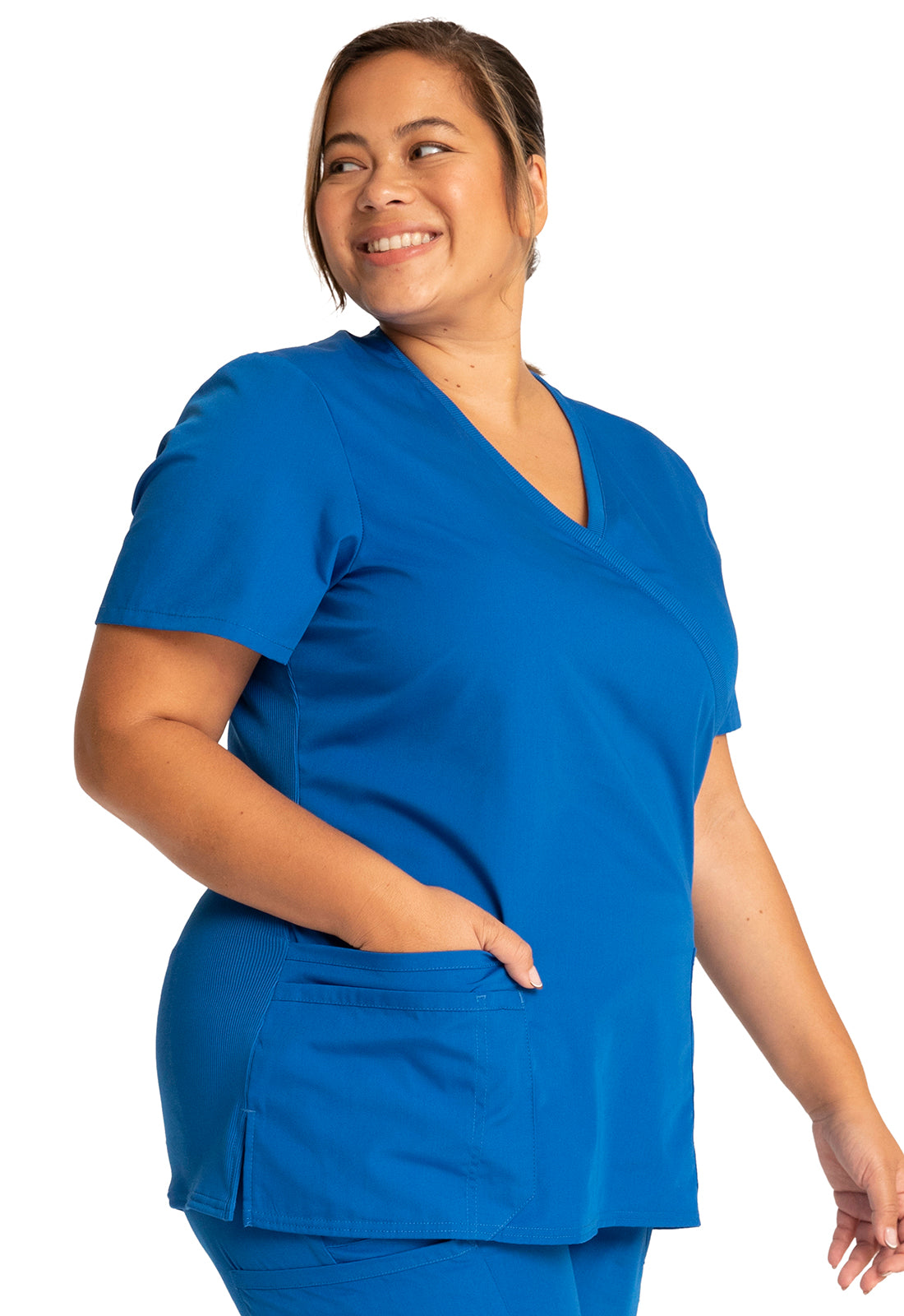 Originals WW650 Mock Wrap Top Royal