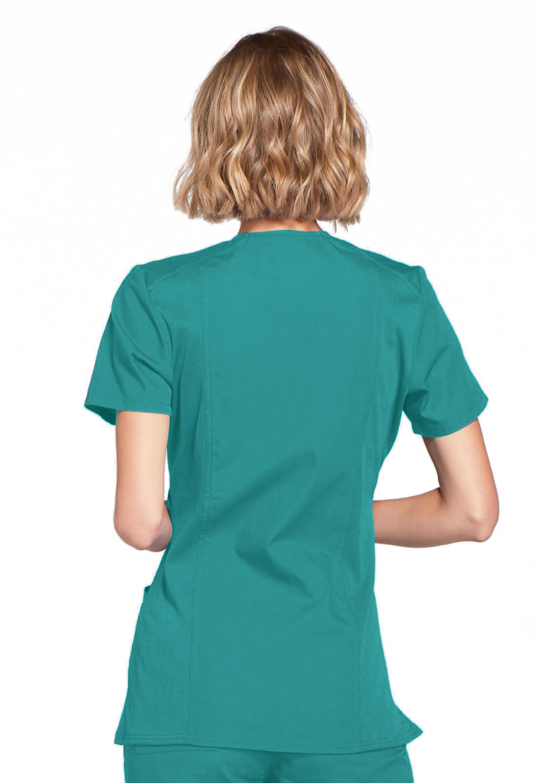 Originals WW650 Mock Wrap Top Teal Blue