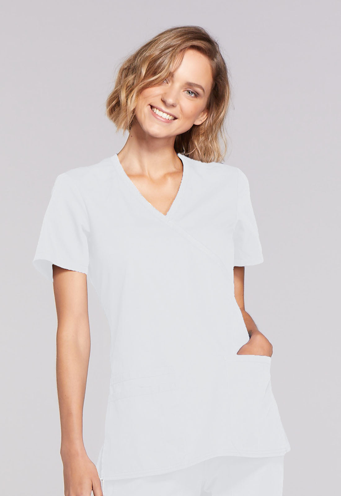 Originals WW650 Mock Wrap Top White