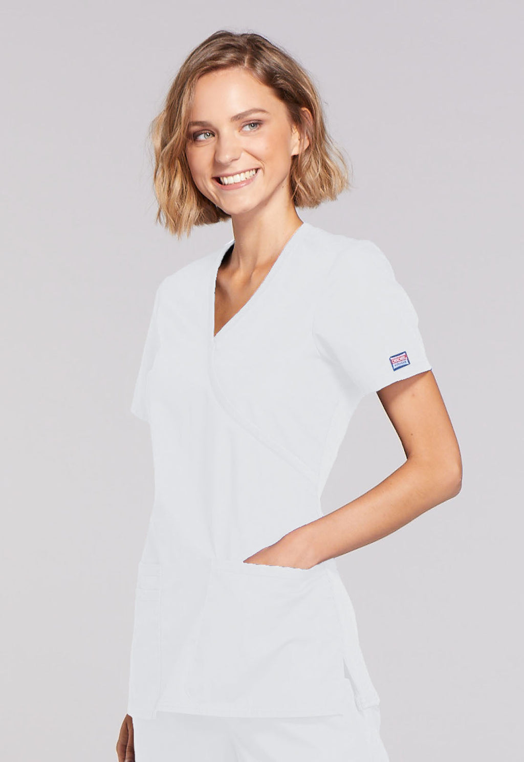 Originals WW650 Mock Wrap Top White