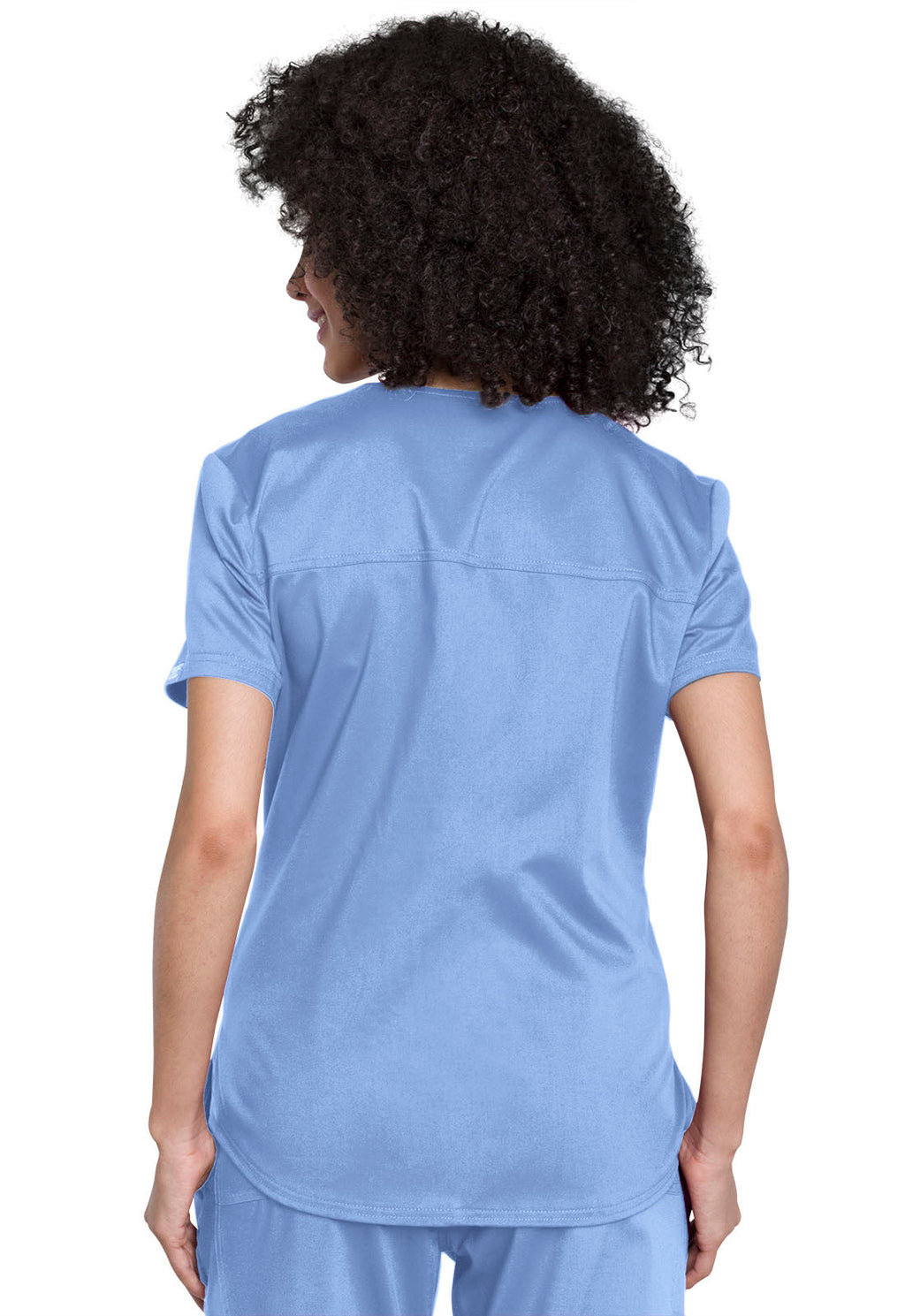 Workwear Revolution WW657 Women's Tuckable V-Neck O.R. Scrub Top Ciel Blue