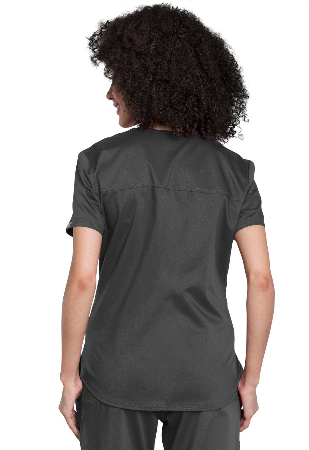 Workwear Revolution WW657 Women's Tuckable V-Neck O.R. Scrub Top Pewter
