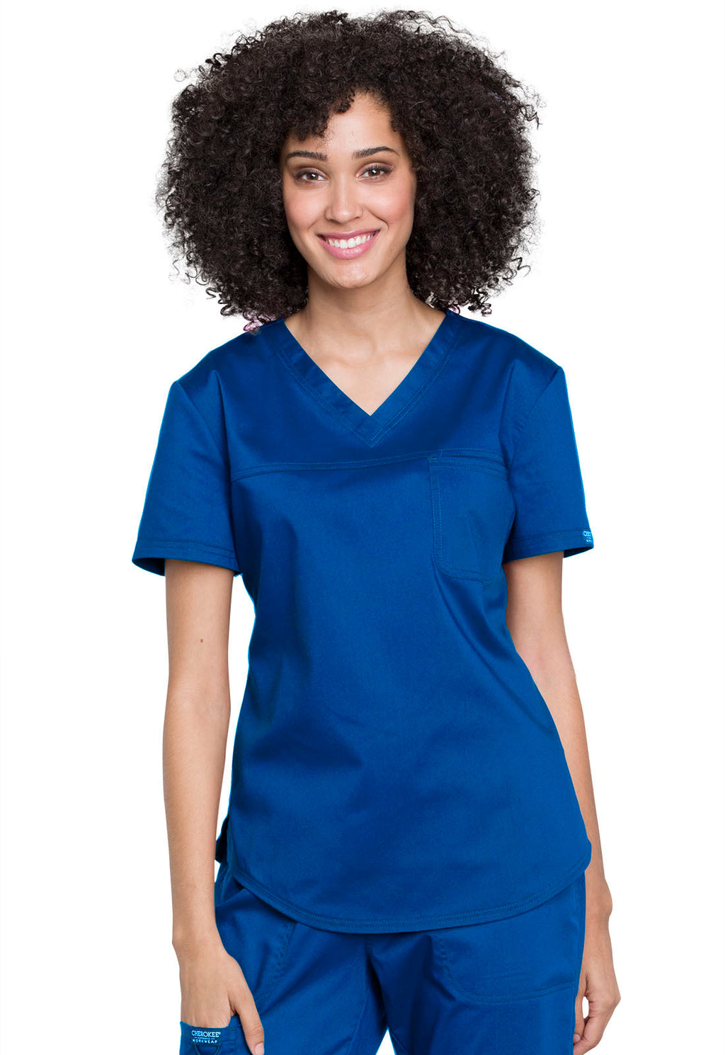 Workwear Revolution WW657 Women's Tuckable V-Neck O.R. Scrub Top Royal
