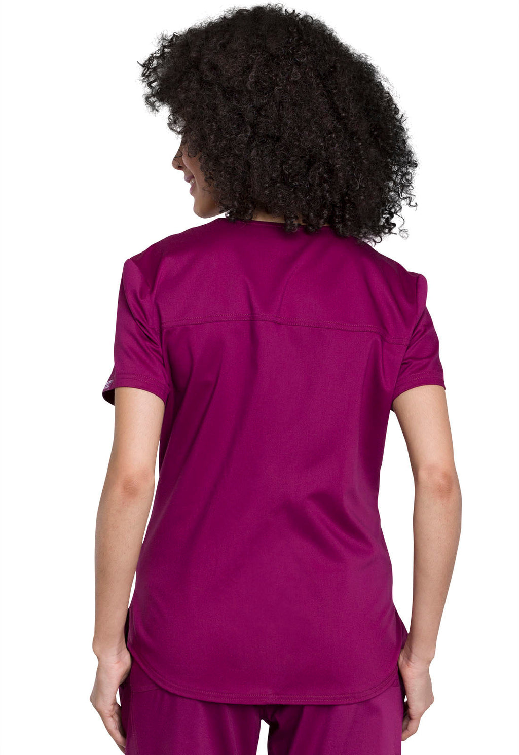 Workwear Revolution WW657 Women's Tuckable V-Neck O.R. Scrub Top Wine