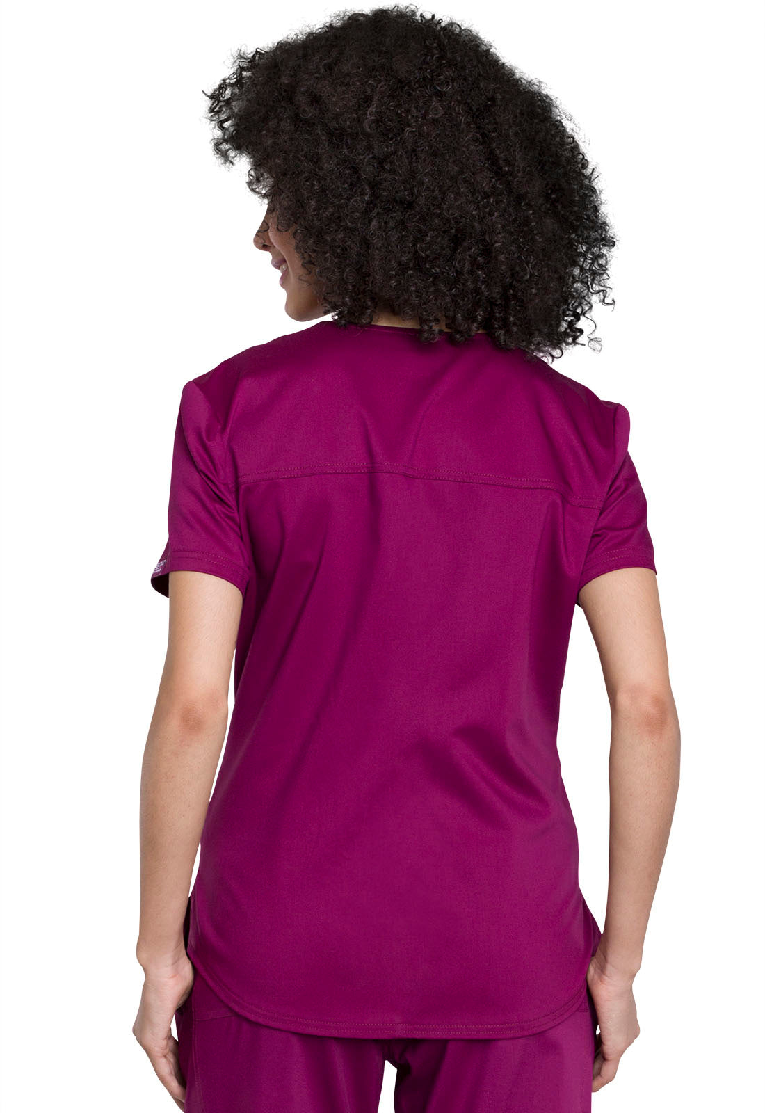 Workwear Revolution WW657 Women's Tuckable V-Neck O.R. Scrub Top Wine