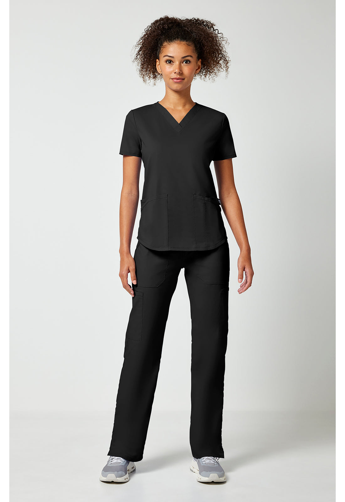 Workwear Professionalessionals WW665 Women's V-Neck Scrub Top Black