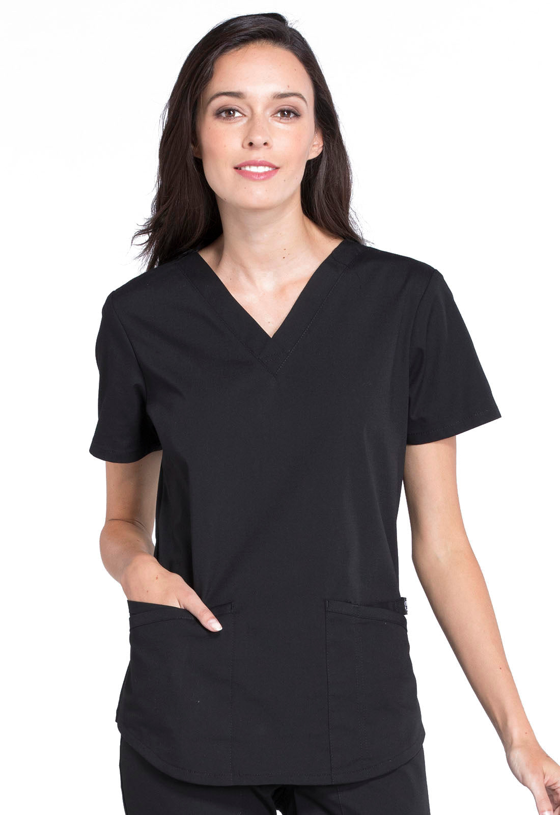 Workwear Professionalessionals WW665 Women's V-Neck Scrub Top Black