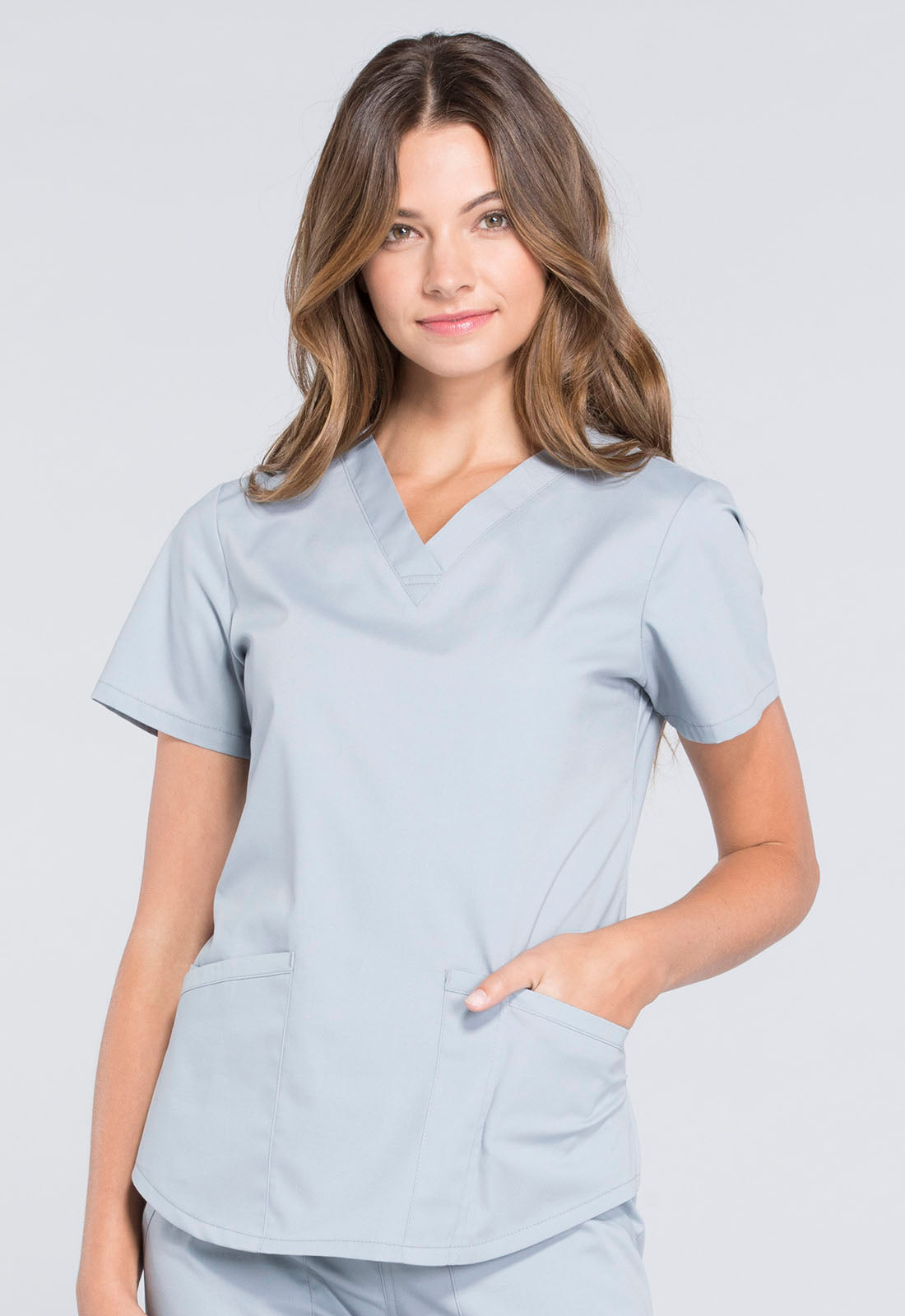 Professionals WW665 V-Neck Top Grey