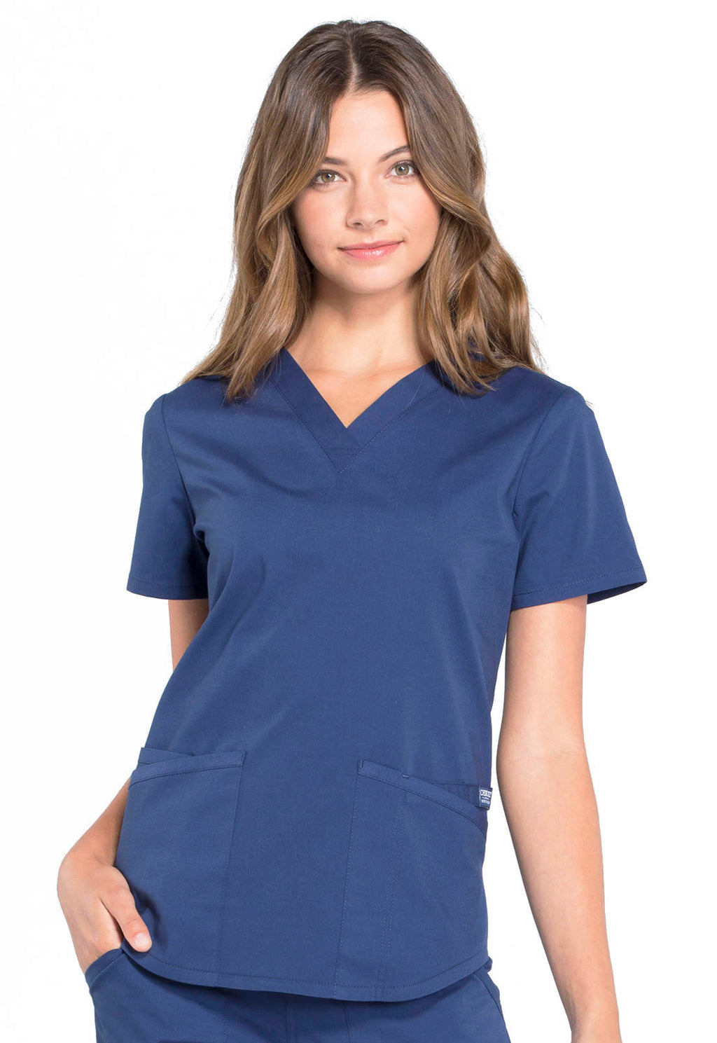Workwear Professionalessionals WW665 Women's V-Neck Scrub Top Navy