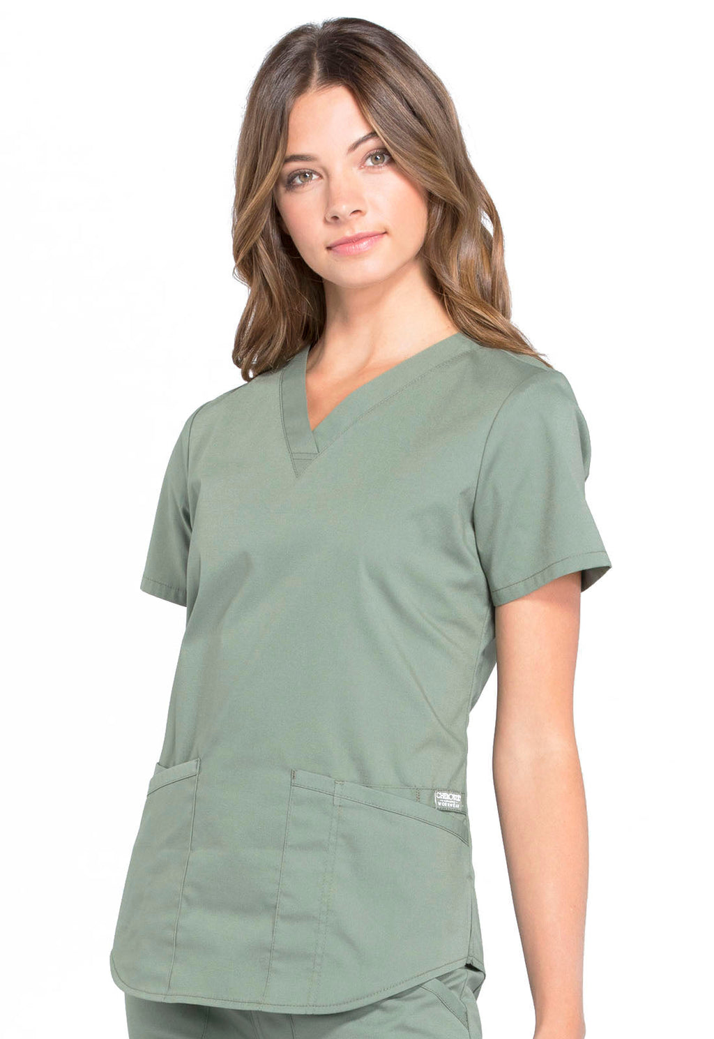 Professionals WW665 V-Neck Top Olive
