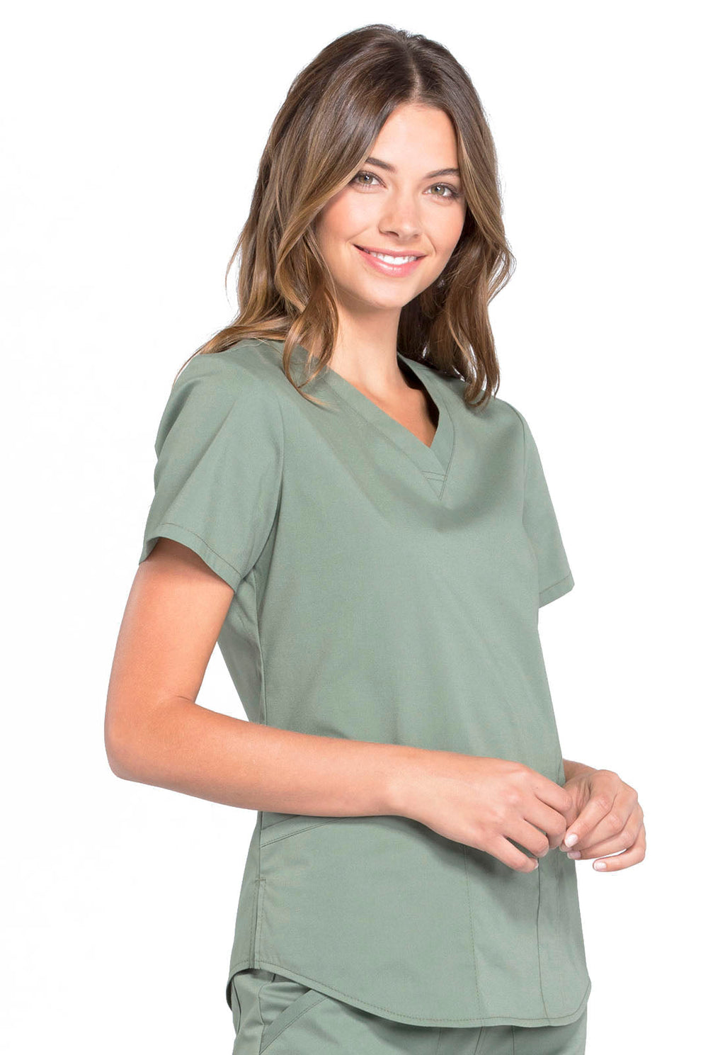 Professionals WW665 V-Neck Top Olive