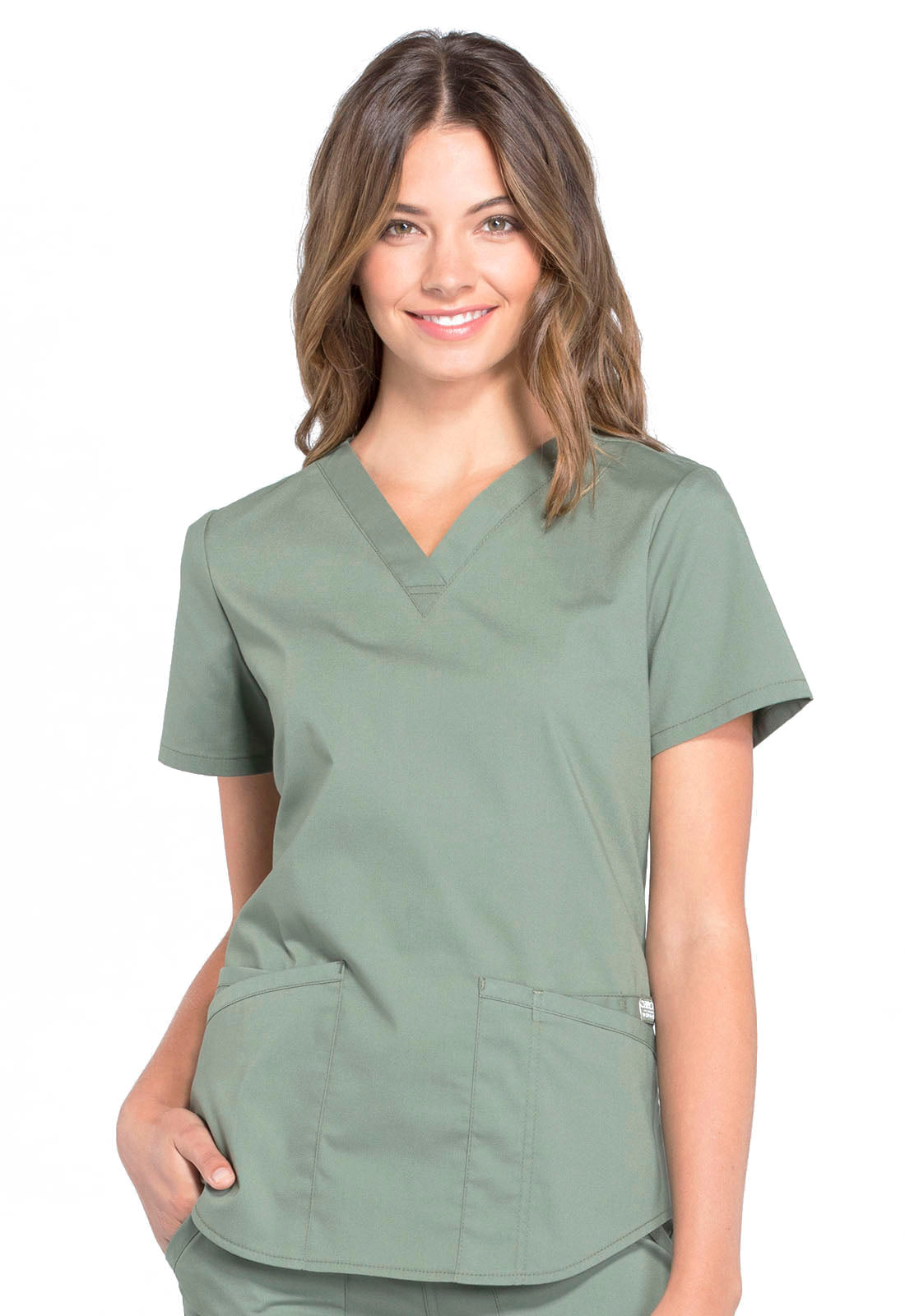 Professionals WW665 V-Neck Top Olive