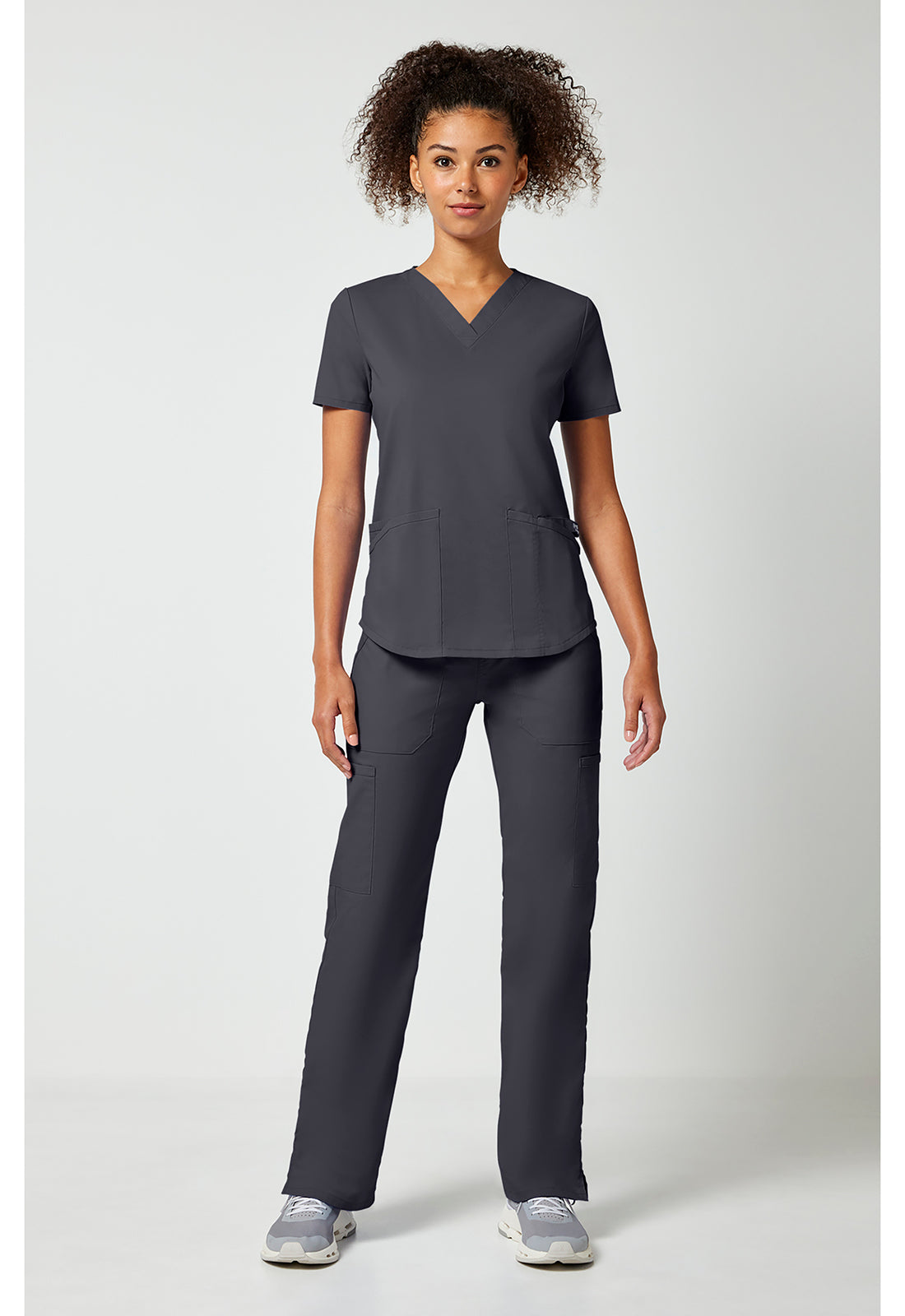 Workwear Professionalessionals WW665 Women's V-Neck Scrub Top Pewter