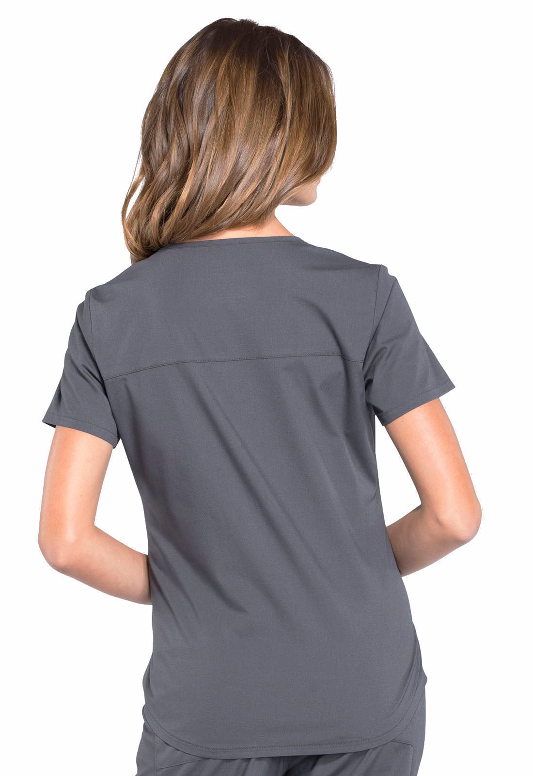 Workwear Professionalessionals WW665 Women's V-Neck Scrub Top Pewter