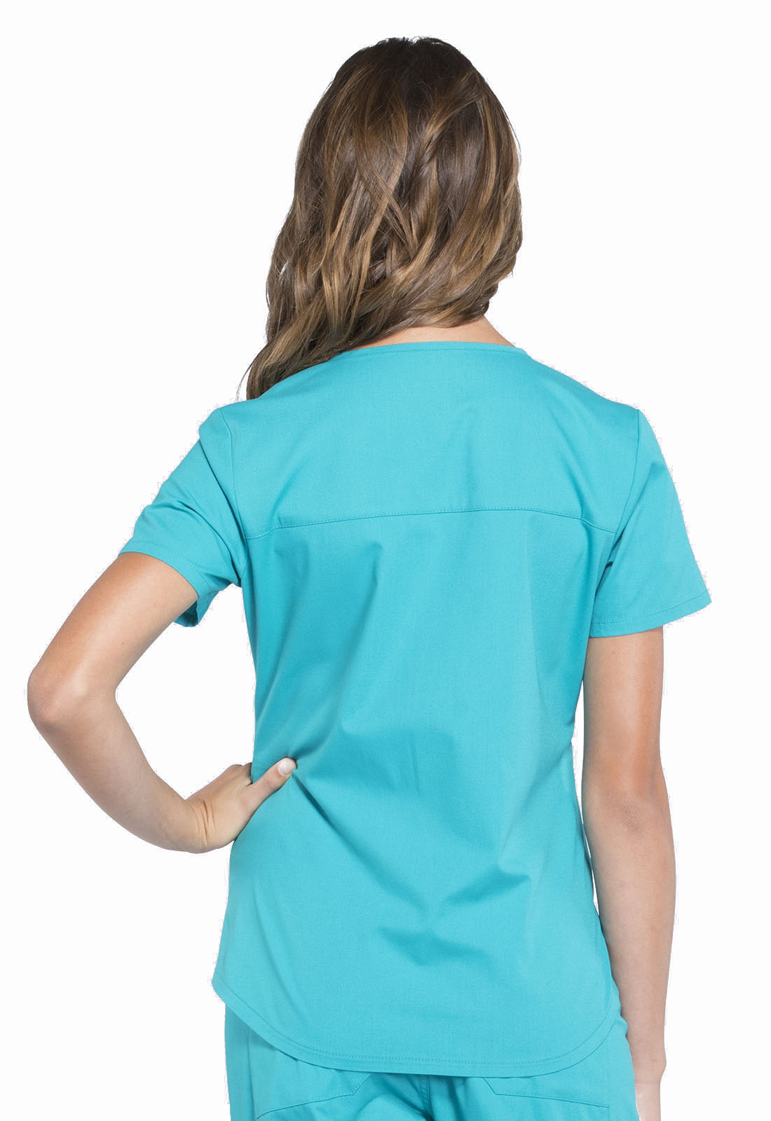 Professionals WW665 V-Neck Top Teal Blue