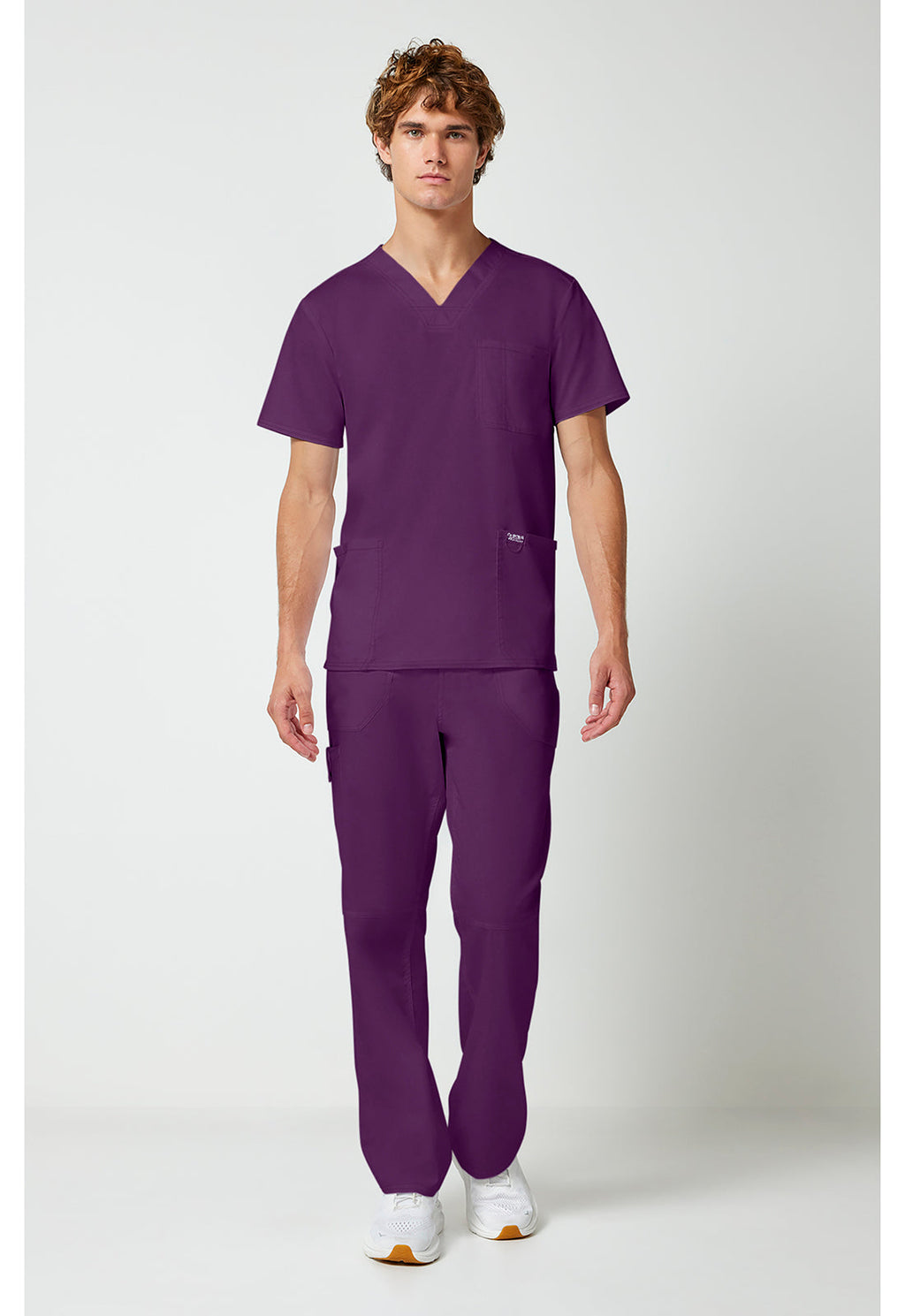Workwear Revolution WW670 Men's V-Neck Scrub Top Eggplant