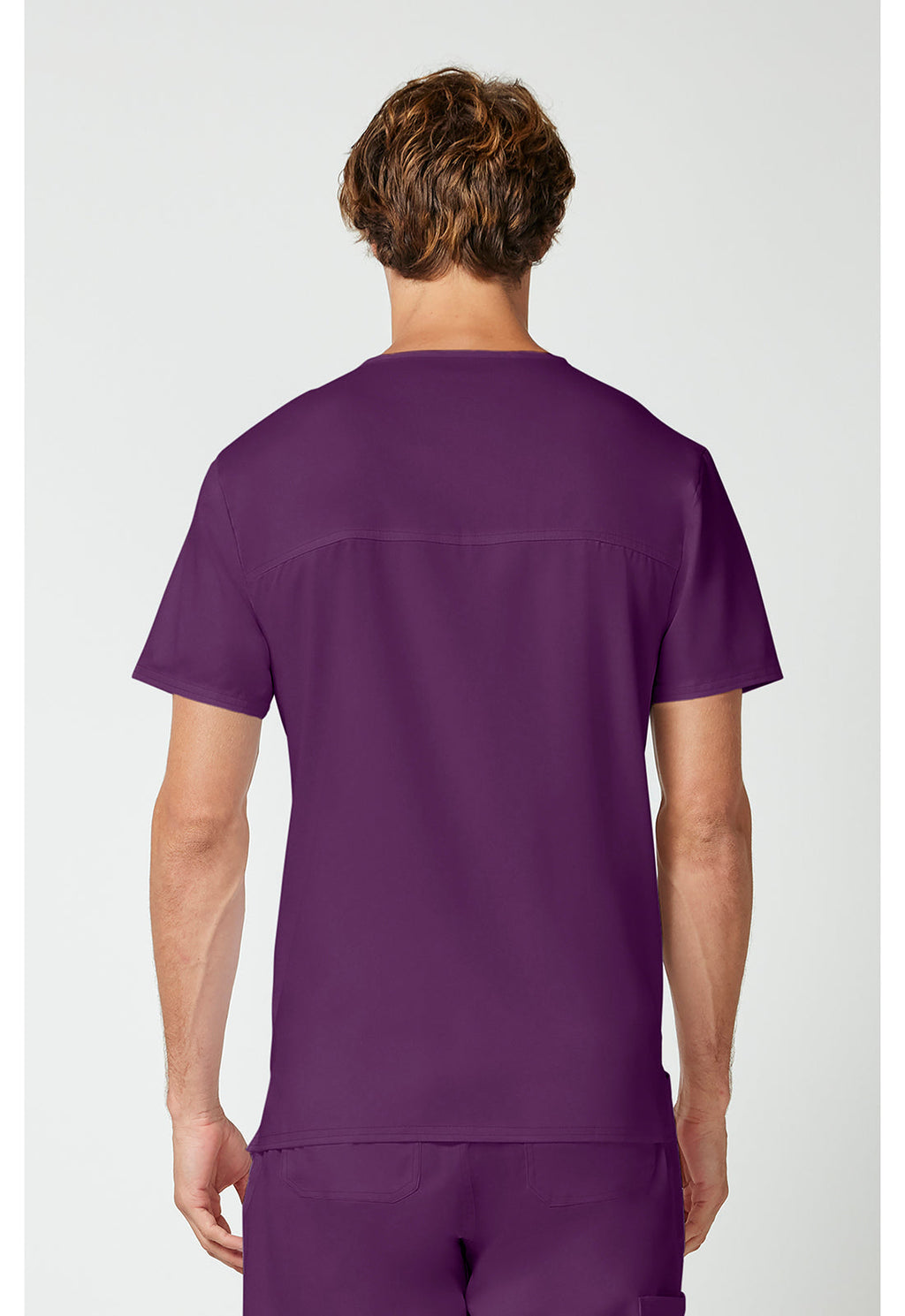 Workwear Revolution WW670 Men's V-Neck Scrub Top Eggplant