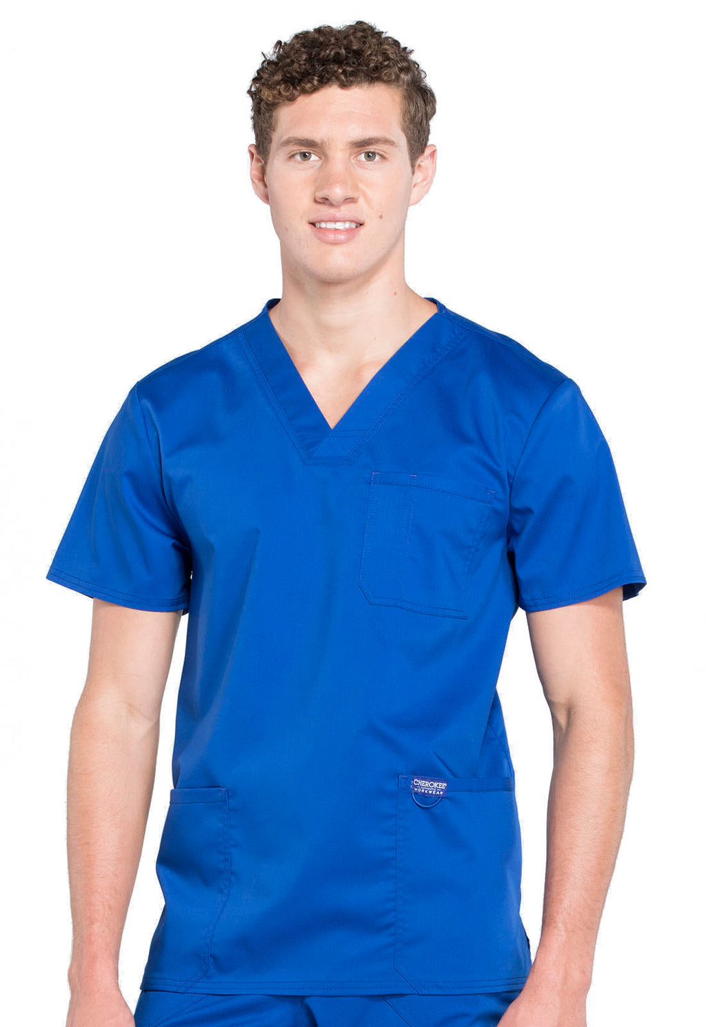 Workwear Revolution WW670 Men's V-Neck Scrub Top Galaxy Blue