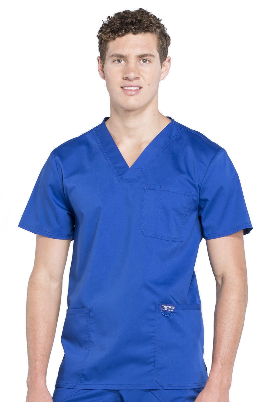 Workwear Revolution WW670 Men's V-Neck Scrub Top Galaxy Blue