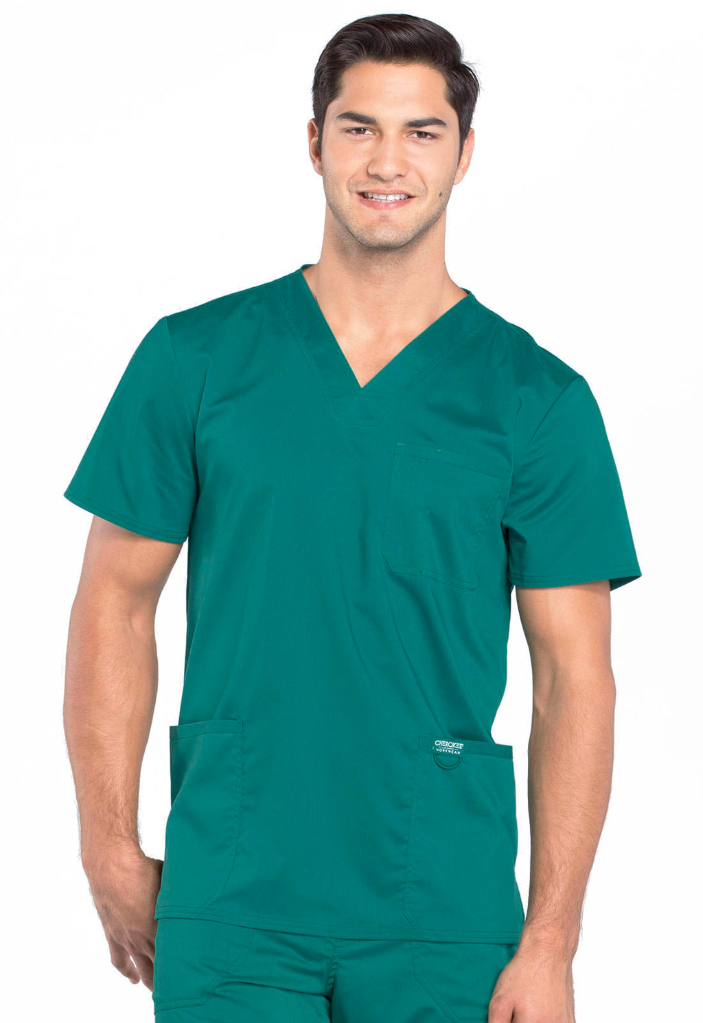 Workwear Revolution WW670 Men's V-Neck Scrub Top Hunter Green